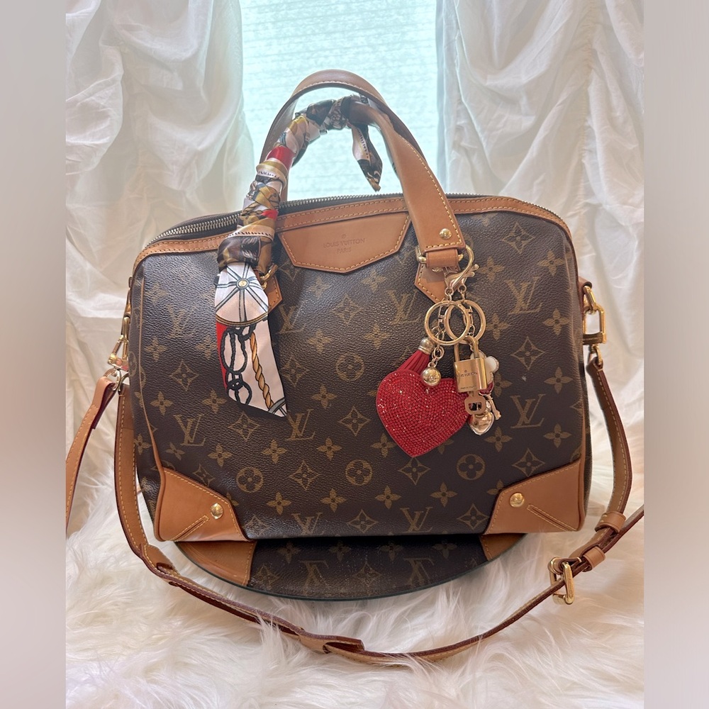 Authentic Louis Vuitton Monogram Retiro PM 2Way Shoulder Hand Bag & Felice